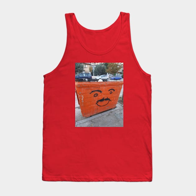 Dumpster moustache Tank Top by Stephfuccio.com